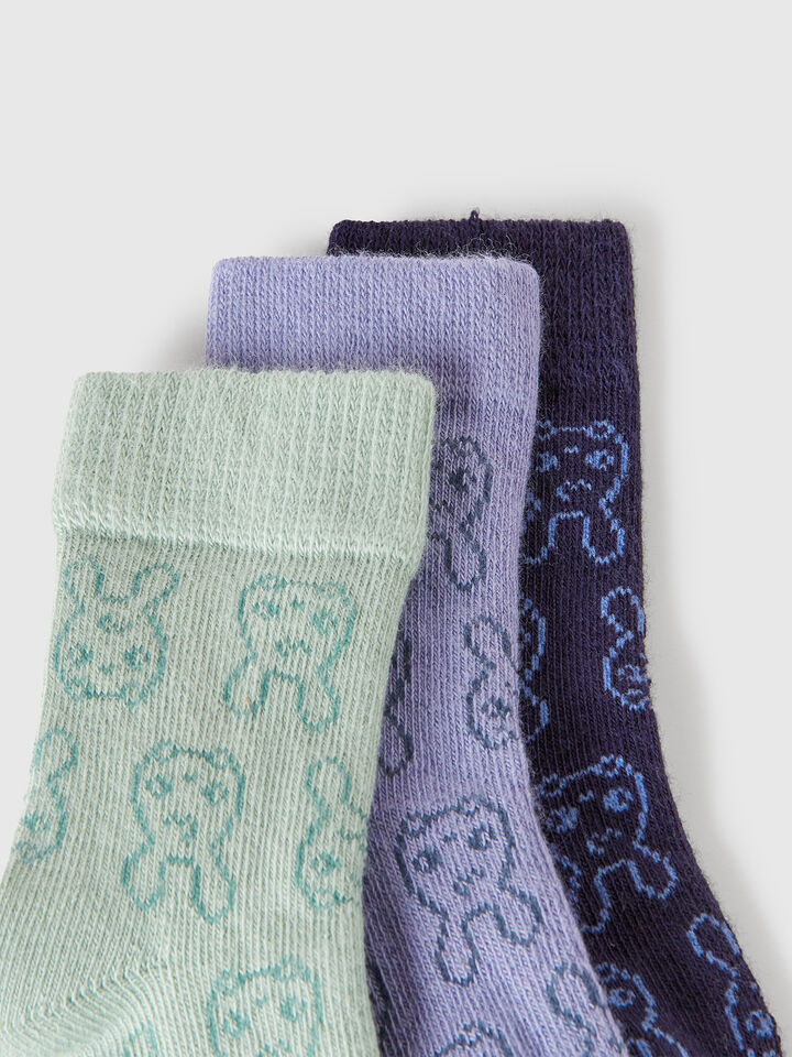 KNITTED SOCKS 3 PAIR New Born (0-18 months) image number 2